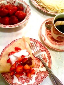 crepes just had to take a picture before I took a bite!